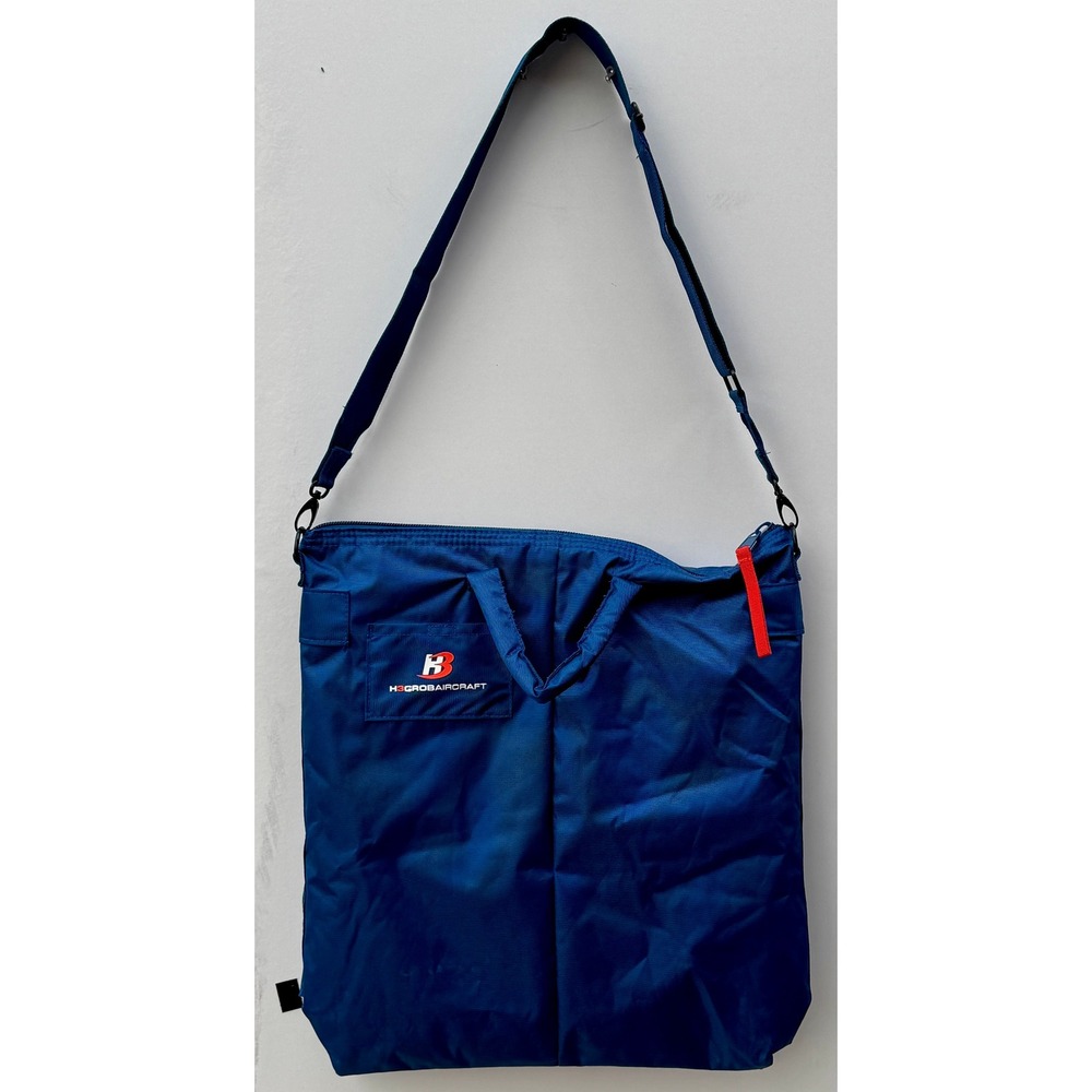 Grob Aircraft Pilot Helmet Bag Blue Nylon Flight Tote Shoulder Strap Mens Womens